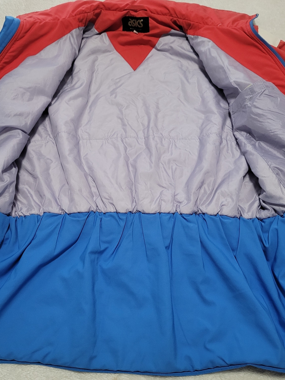 Vintage ASICS Blue & Red Hooded Ski Jacket Made In Japan - Picture 9 of 10